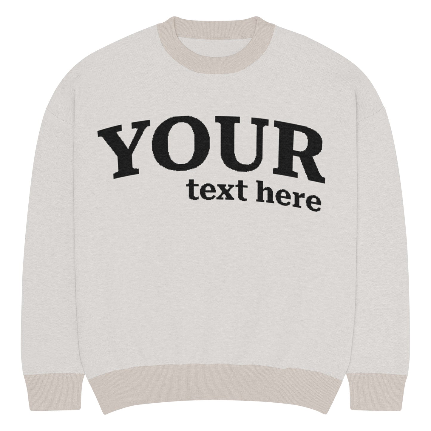 Relaxed fit knitted crew neck sweater